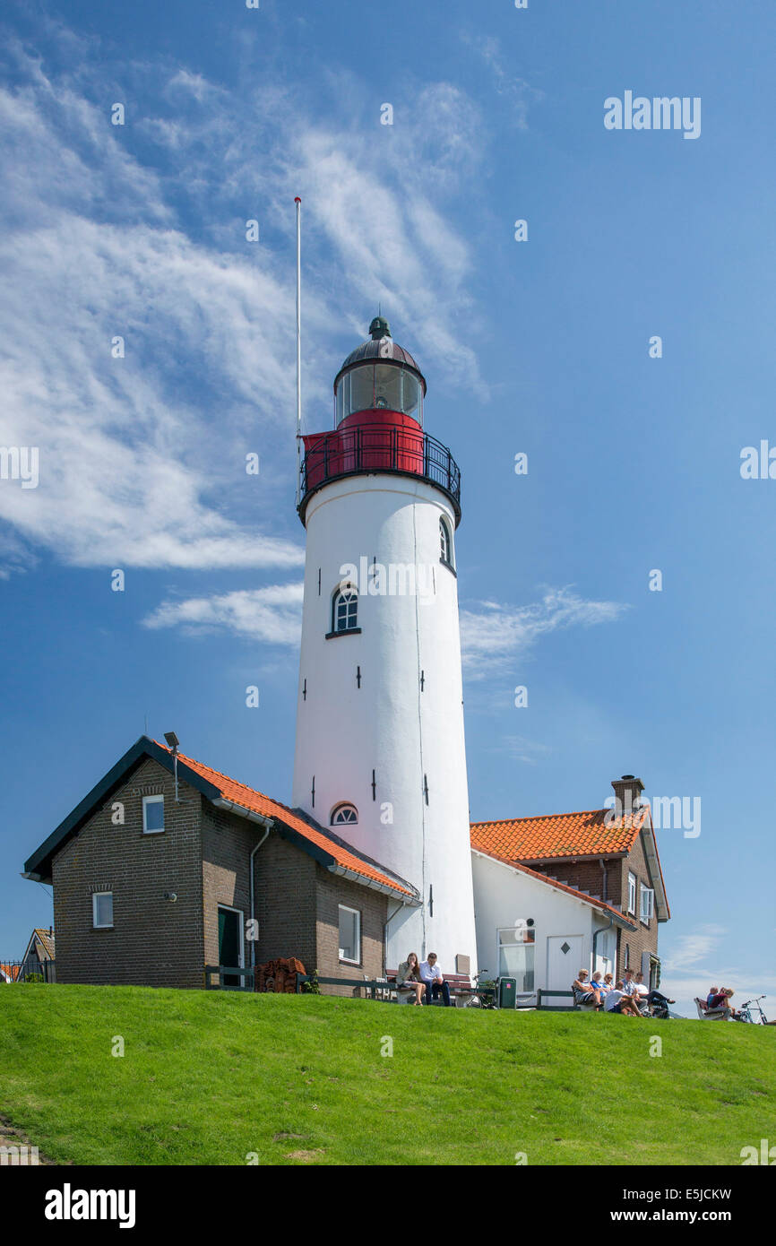 Niederlande, Urk, Leuchtturm Stockfoto