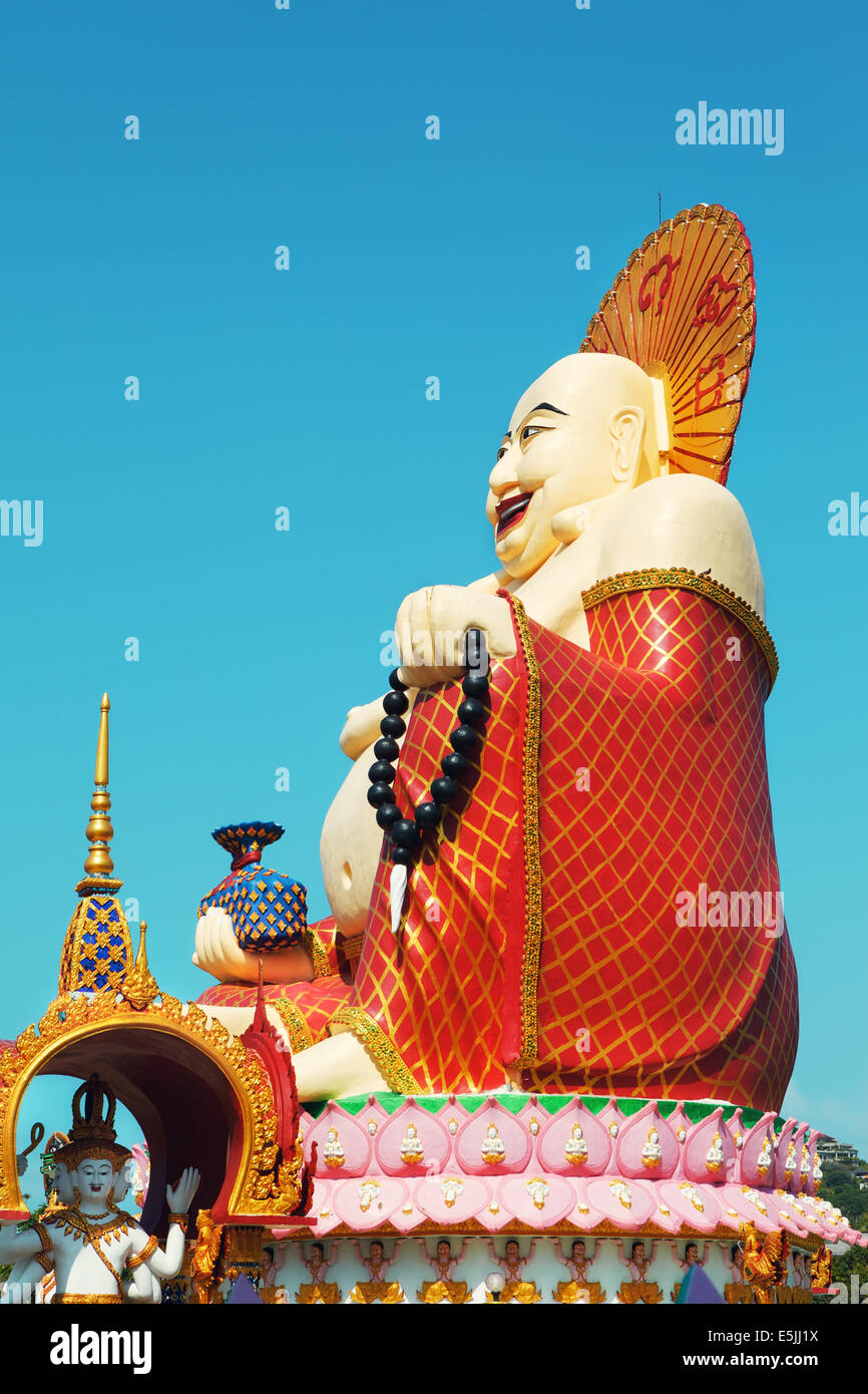 Budda in Wat Plai Laem, Samui Tempel, Thailand Stockfoto
