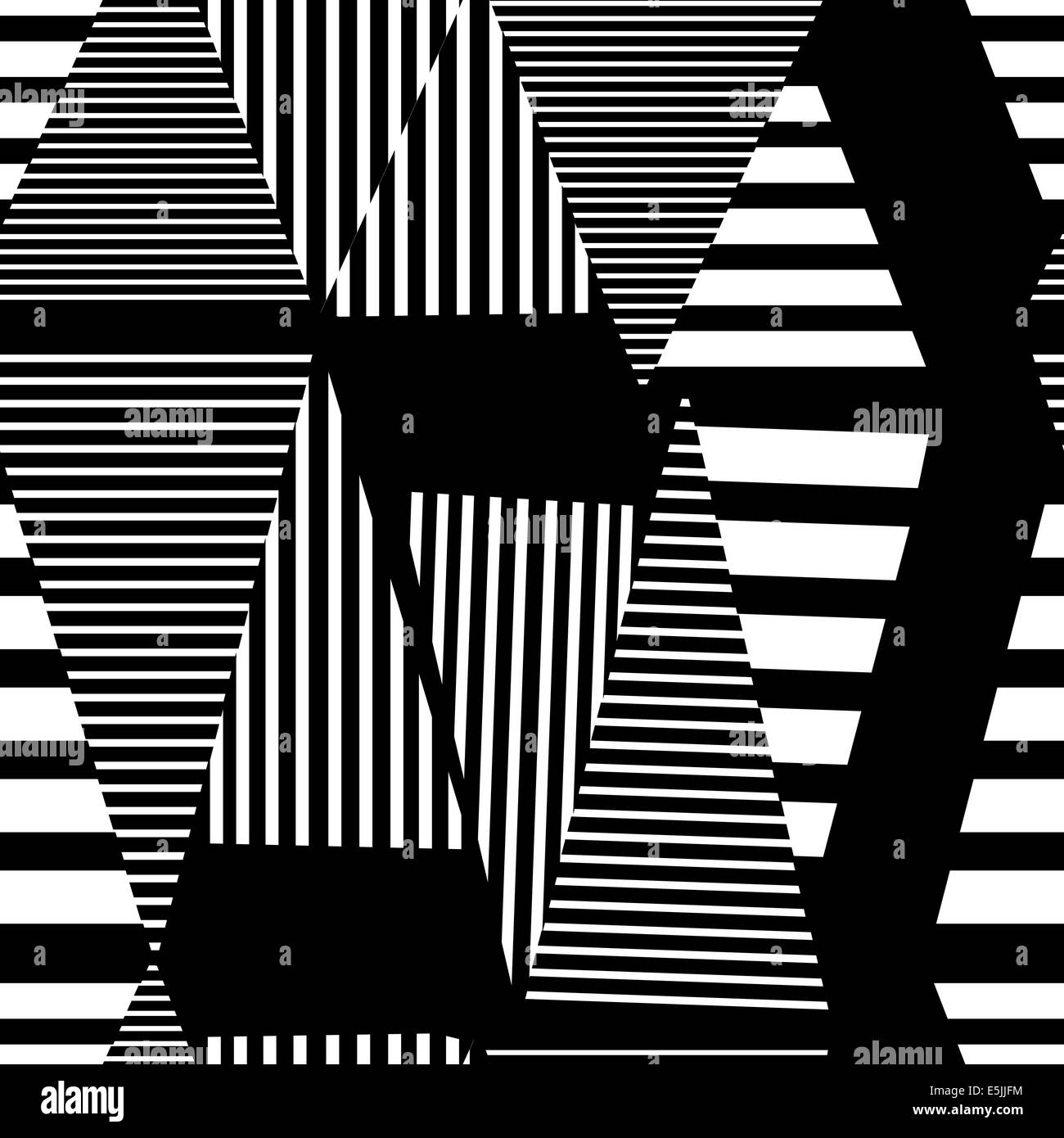 grafische schwarz-weiß geometrisches Muster Stockfoto