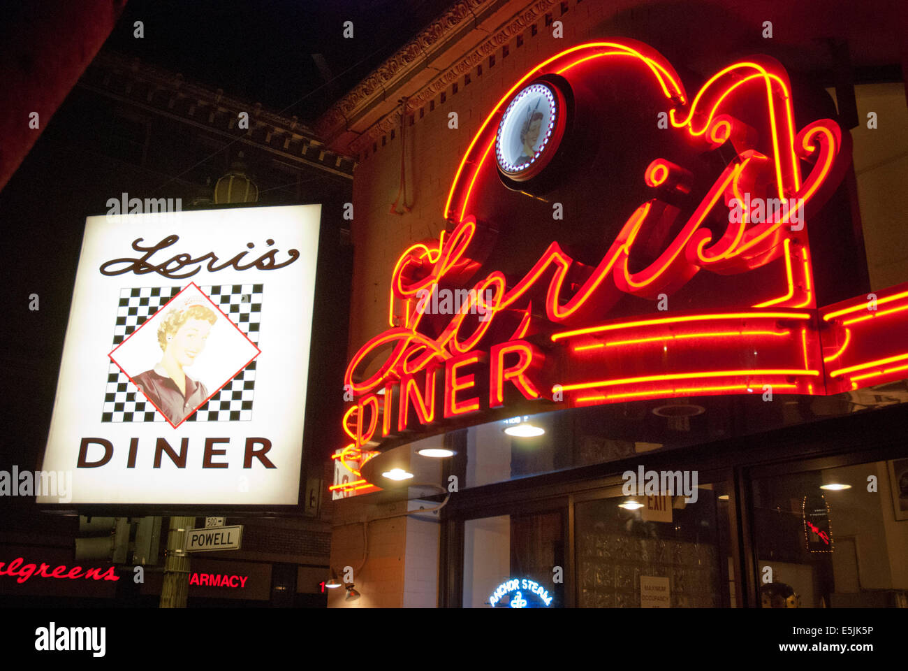 Loris Diner, Union Square, San Francisco Stockfoto