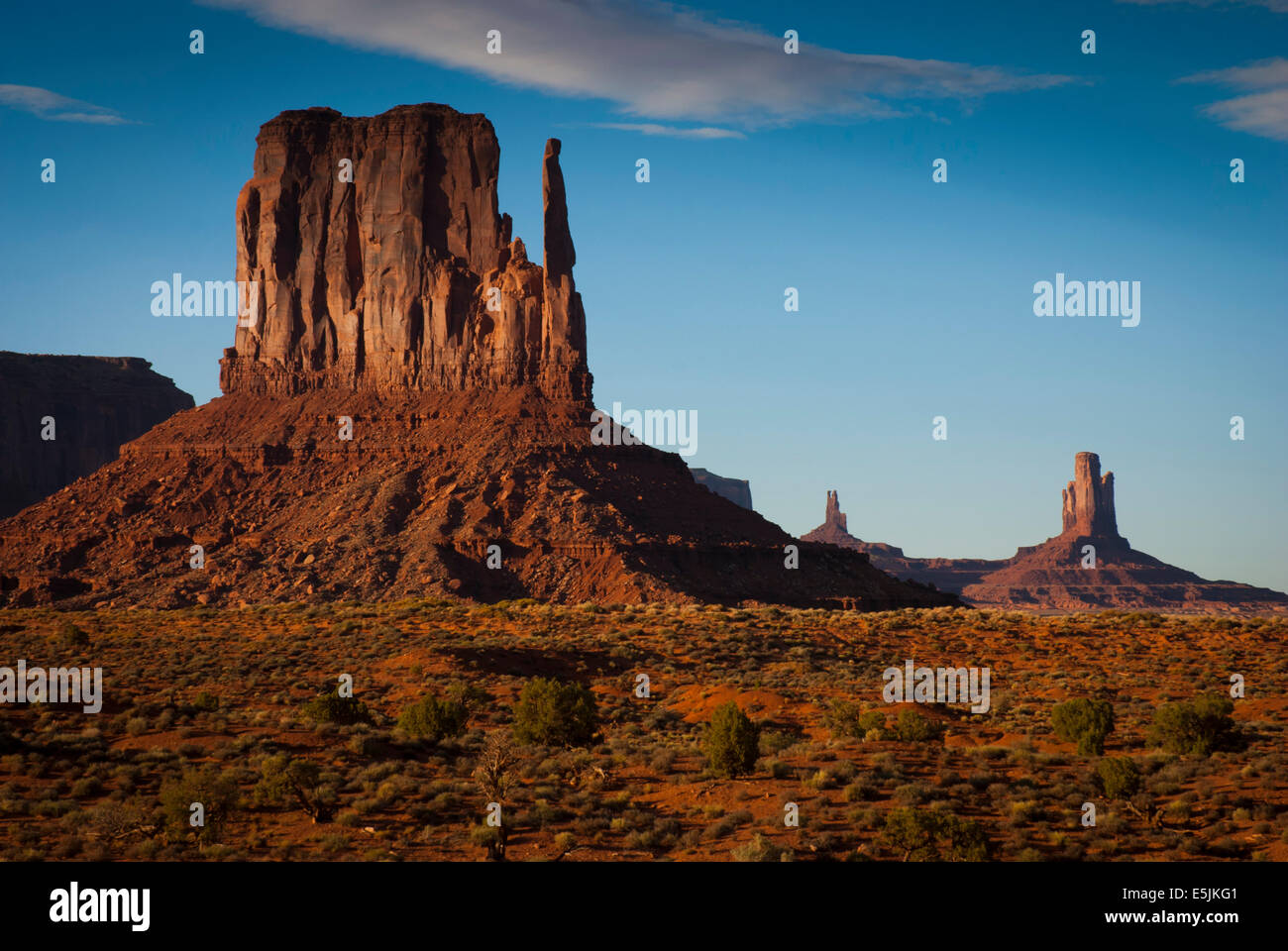 West Mitten Butte, Monument Valley Navajo Tribal Park, Arizona USA Stockfoto