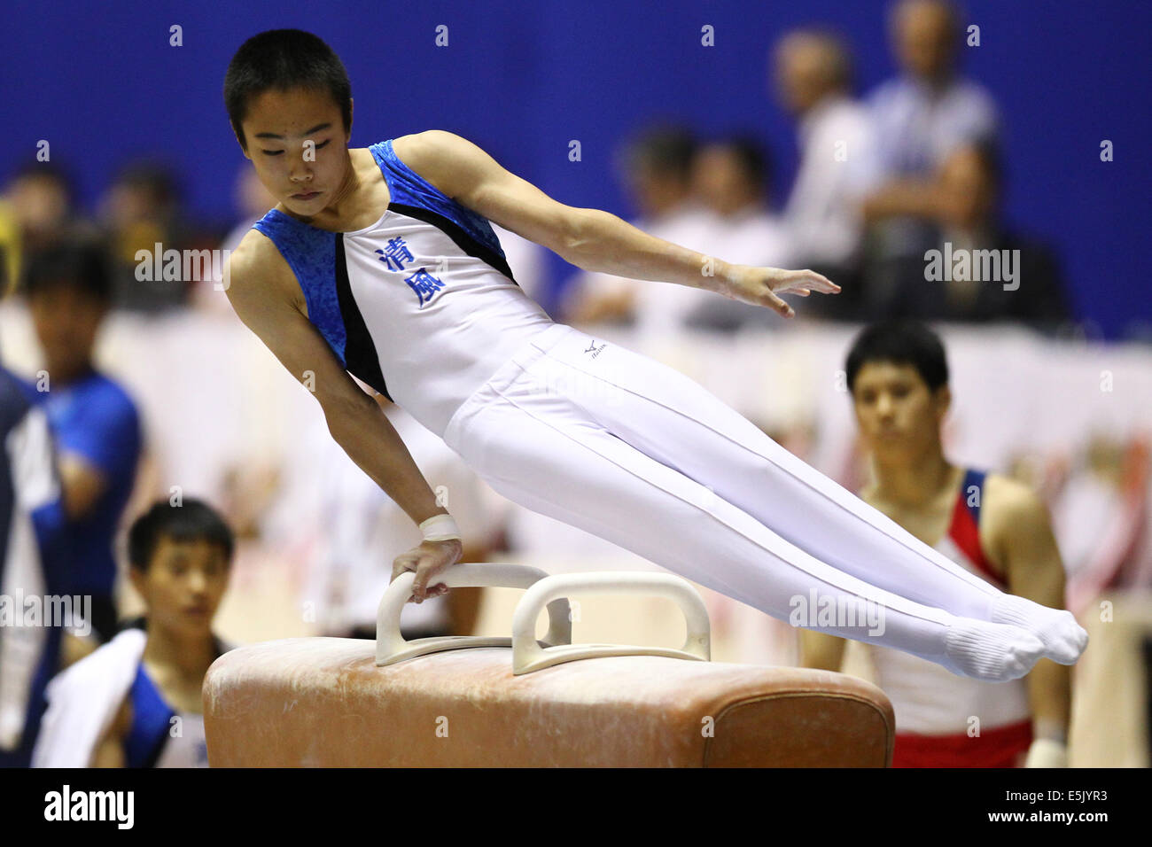 Yoyogi 1. Gymnasium, Tokio, Japan. 2. August 2014. Kenta Chiba (Seifu), 2. August 2014 - Kunstturnen: 2014 All-Japan Inter Highschool Meisterschaften, Herren Kunstturnen vorläufig im Yoyogi 1. Gymnasium, Tokio, Japan. © Shingo Ito/AFLO SPORT/Alamy Live-Nachrichten Stockfoto