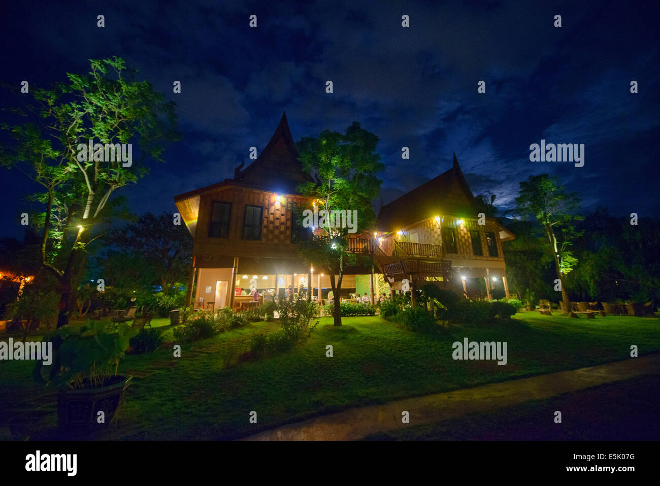 Thai Eco Resort in Amphawa, Thailand Stockfoto