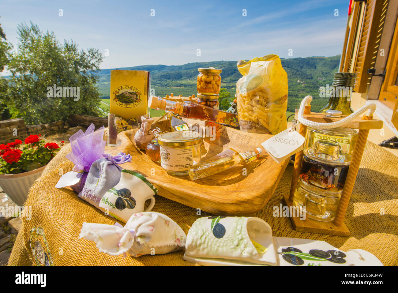 Motovun Istrien Kroatien, traditionelle Küche Stockfoto