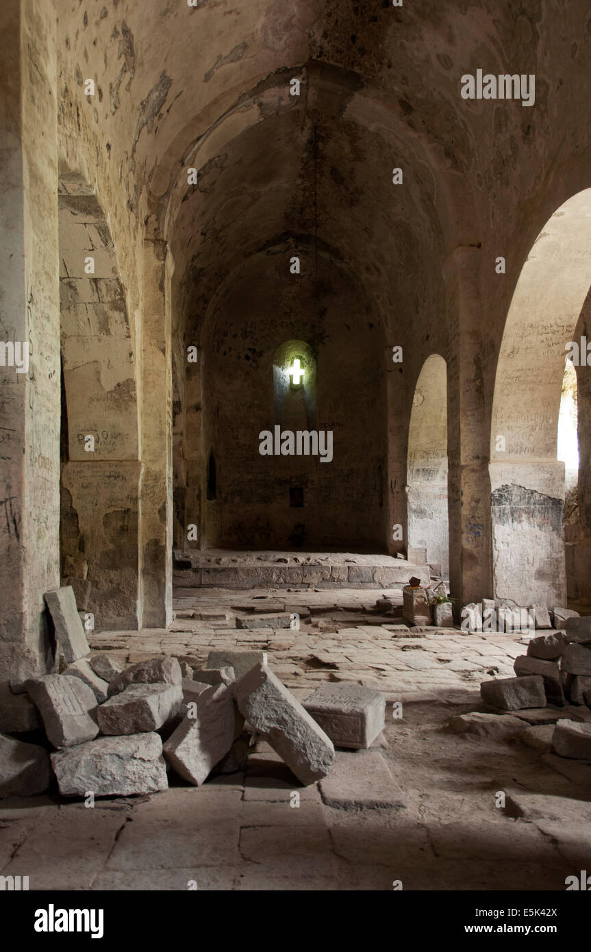 Verlassene Kirche, Khndzoresk Höhle Siedlung, Armenien Stockfoto