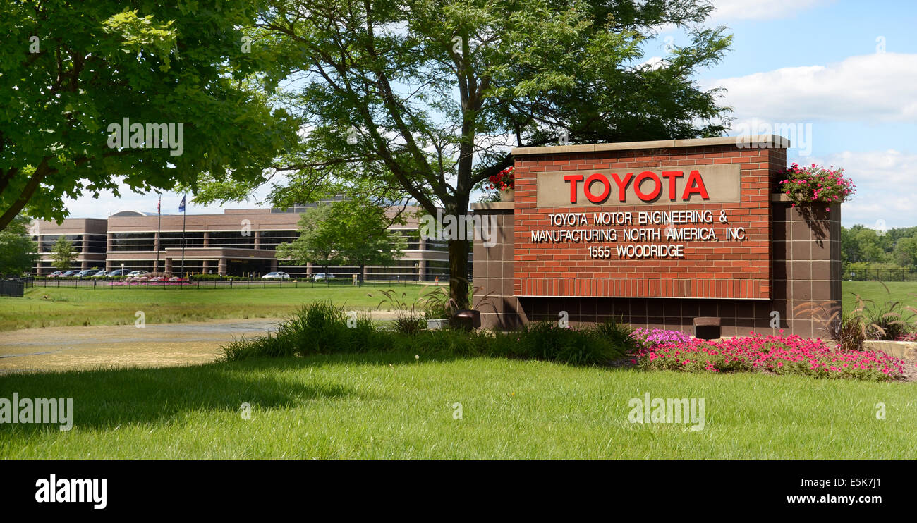 ANN ARBOR, MI - 24 Juli: The Toyota Technical Center in Ann Arbor, Michigan, hier gezeigt am 24. Juli 2014, wird erweitert, um Platz für w Stockfoto