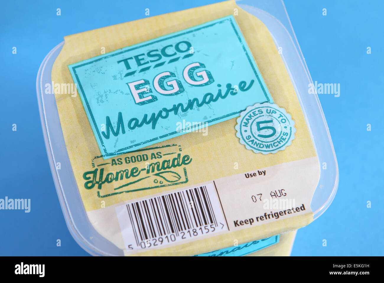 Ei Mayonnaise Tesco Marke eigenen label Stockfoto