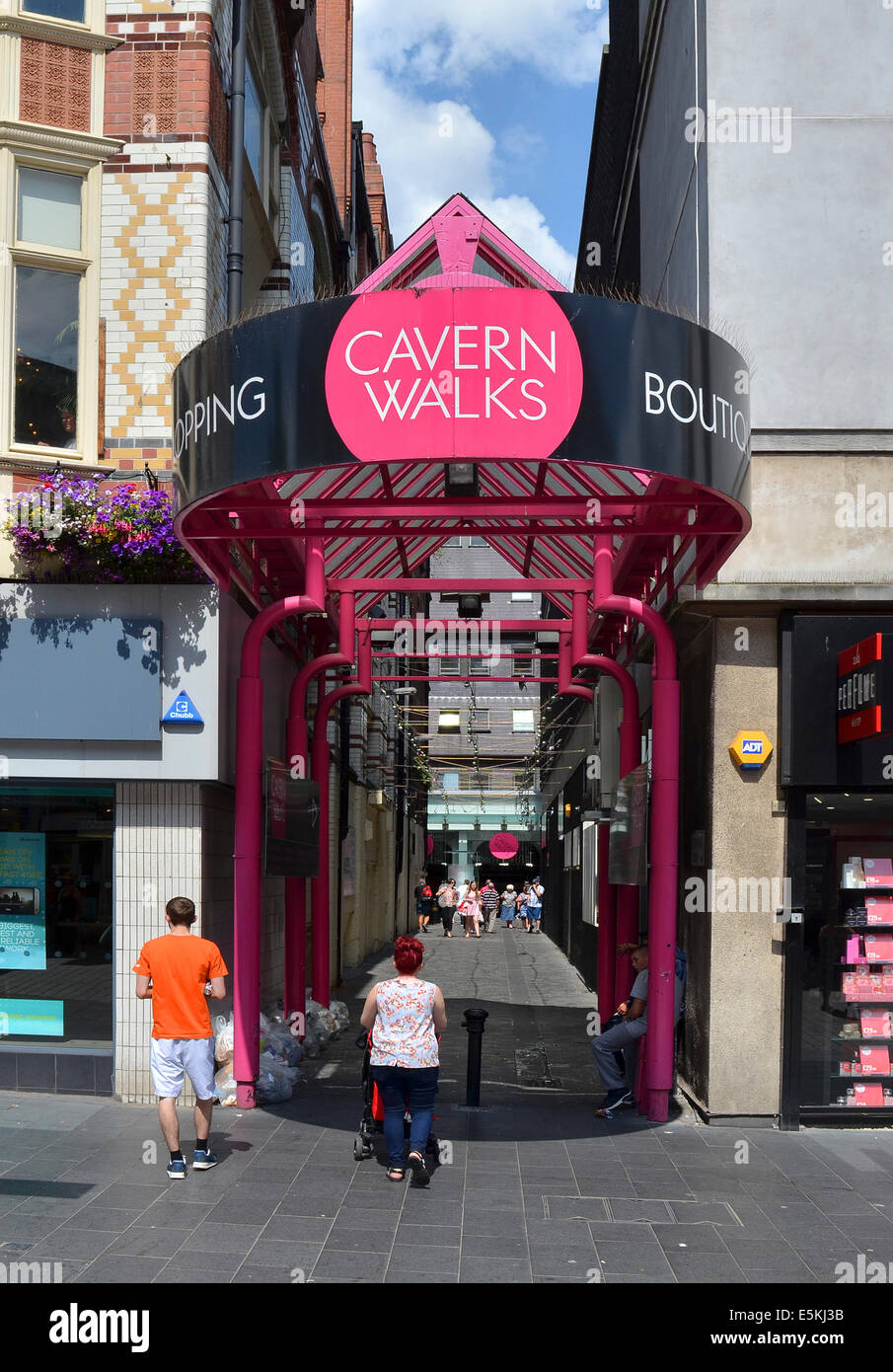 Die Cavern Walks Geschäfte in Liverpool, England, UK Stockfoto
