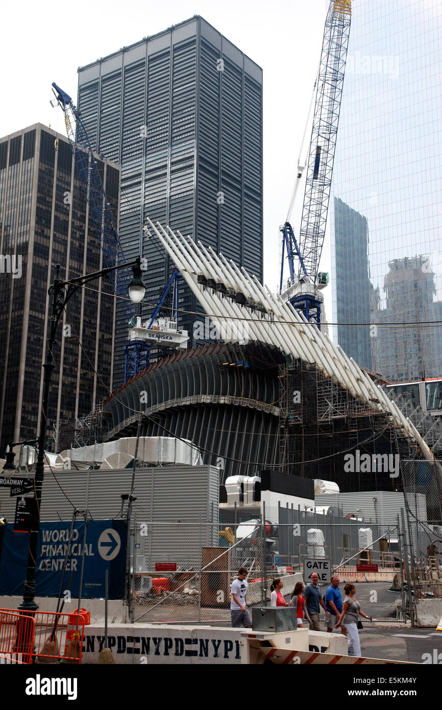 World Financial Center Baustelle am Ground Zero. Stockfoto