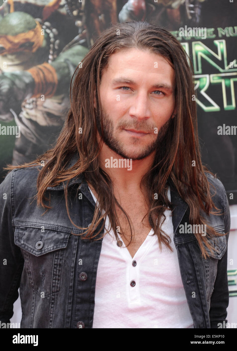 Los Angeles, Kalifornien, USA. 3. August 2014. Zach McGowan Teilnahme an der Los Angeles-Premiere von "Teenage Mutant Ninja Turtles'' statt im Regency Village Theater in Westwood, Kalifornien am 3. August 2014. 2014-Credit: D. Long/Globe Fotos/ZUMA Draht/Alamy Live-Nachrichten Stockfoto