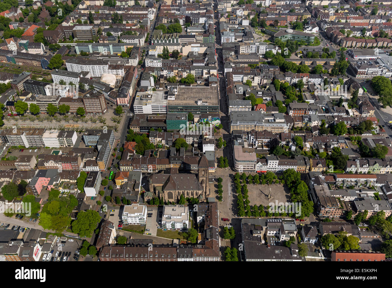 Stadtzentrum, Luftaufnahme, Oberhausen, Ruhrgebiet, Nordrhein-Westfalen, Deutschland Stockfoto