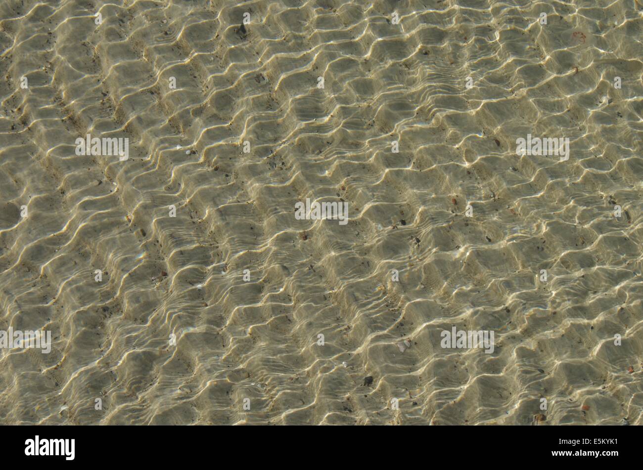 Meeresboden mit sand Stockfoto