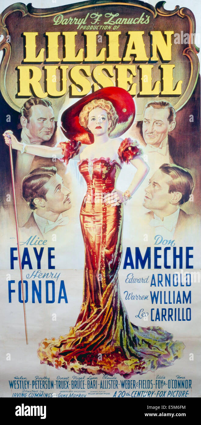 LILLIAN RUSSELL, Alice Faye, 1940. TM und Copyright © 20th Century Fox Film Corp. Alle Rechte vorbehalten. Höflichkeit: Everett Stockfoto
