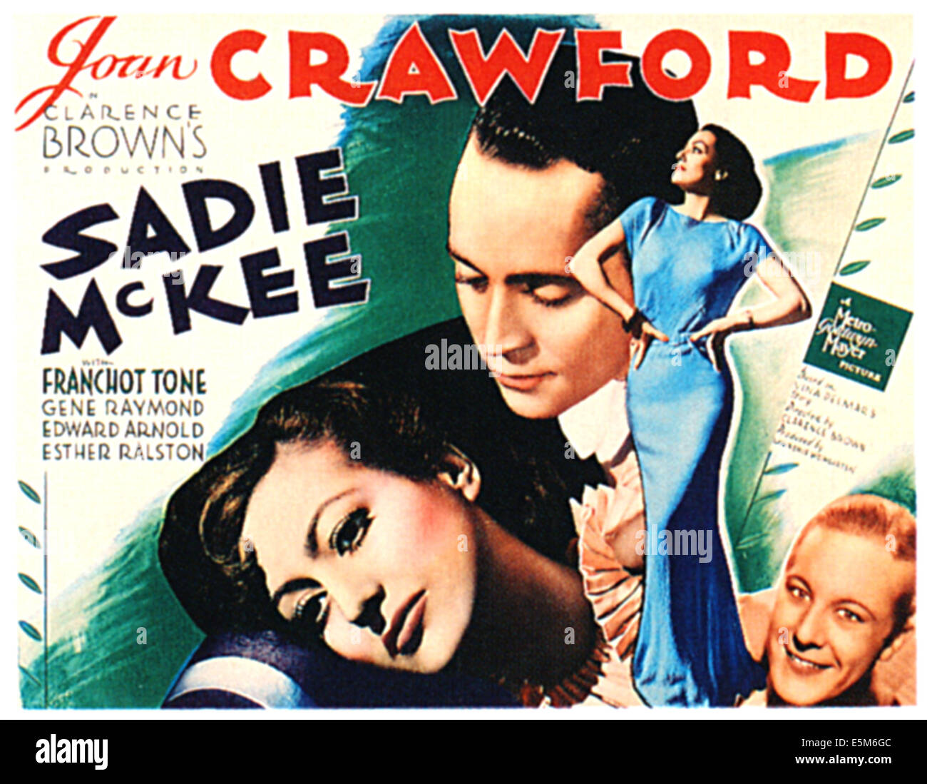 SADIE McKEE, Joan Crawford, Franchot Tone, Gene Raymond, 1934 Stockfoto