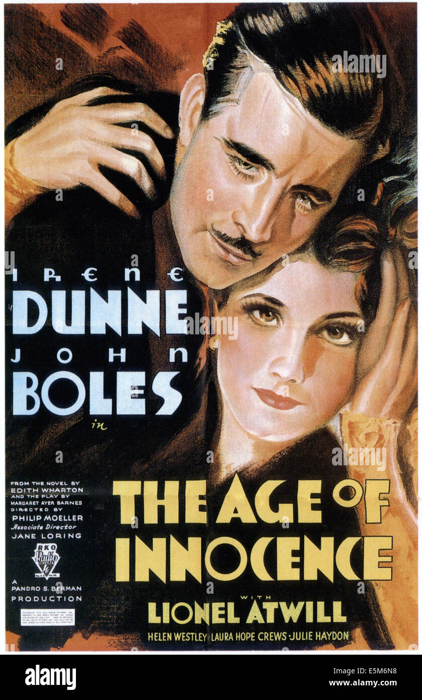 THE AGE OF INNOCENCE, John Boles, Irene Dunne, 1934 Stockfoto