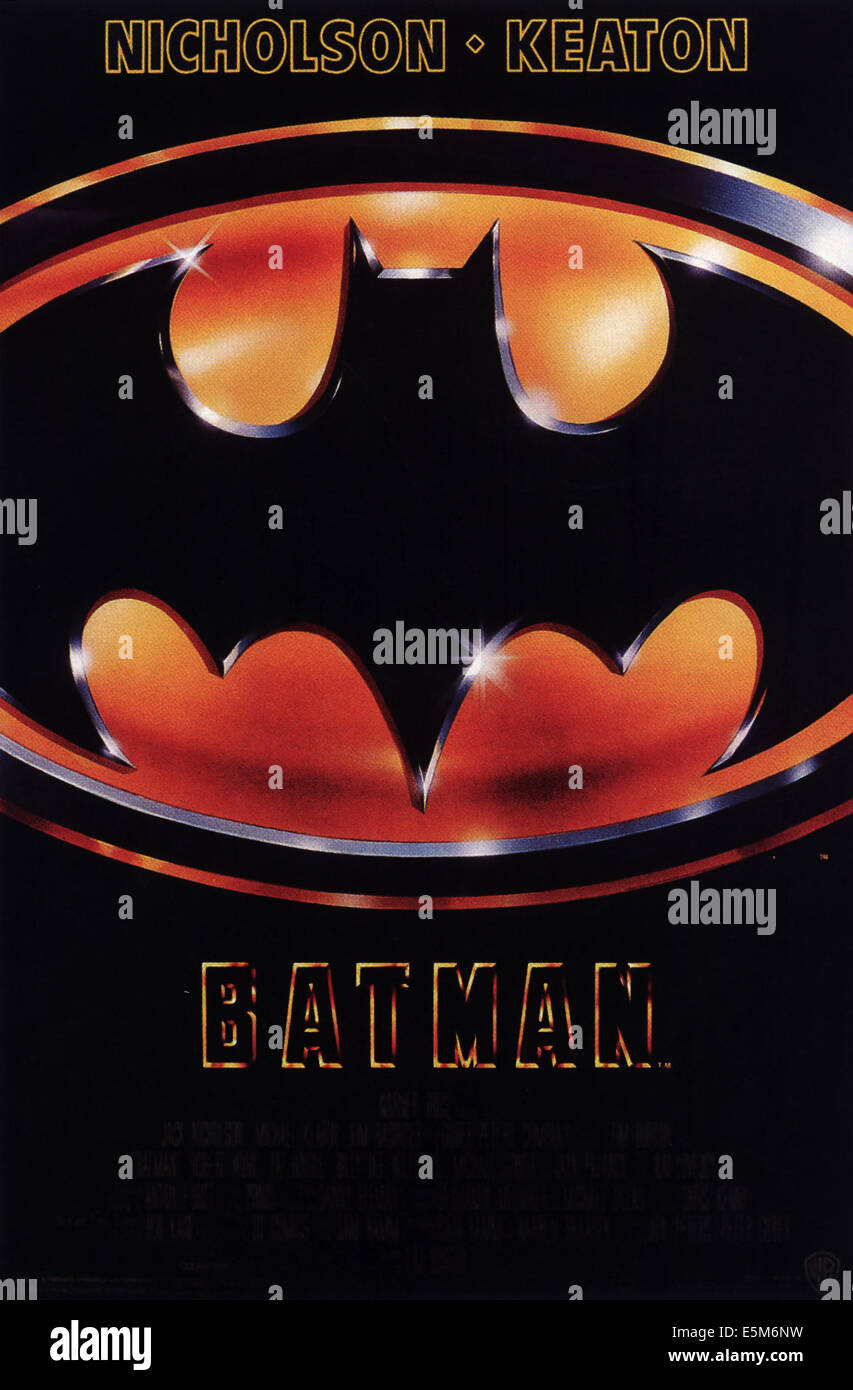 BATMAN Poster, 1989 Stockfoto