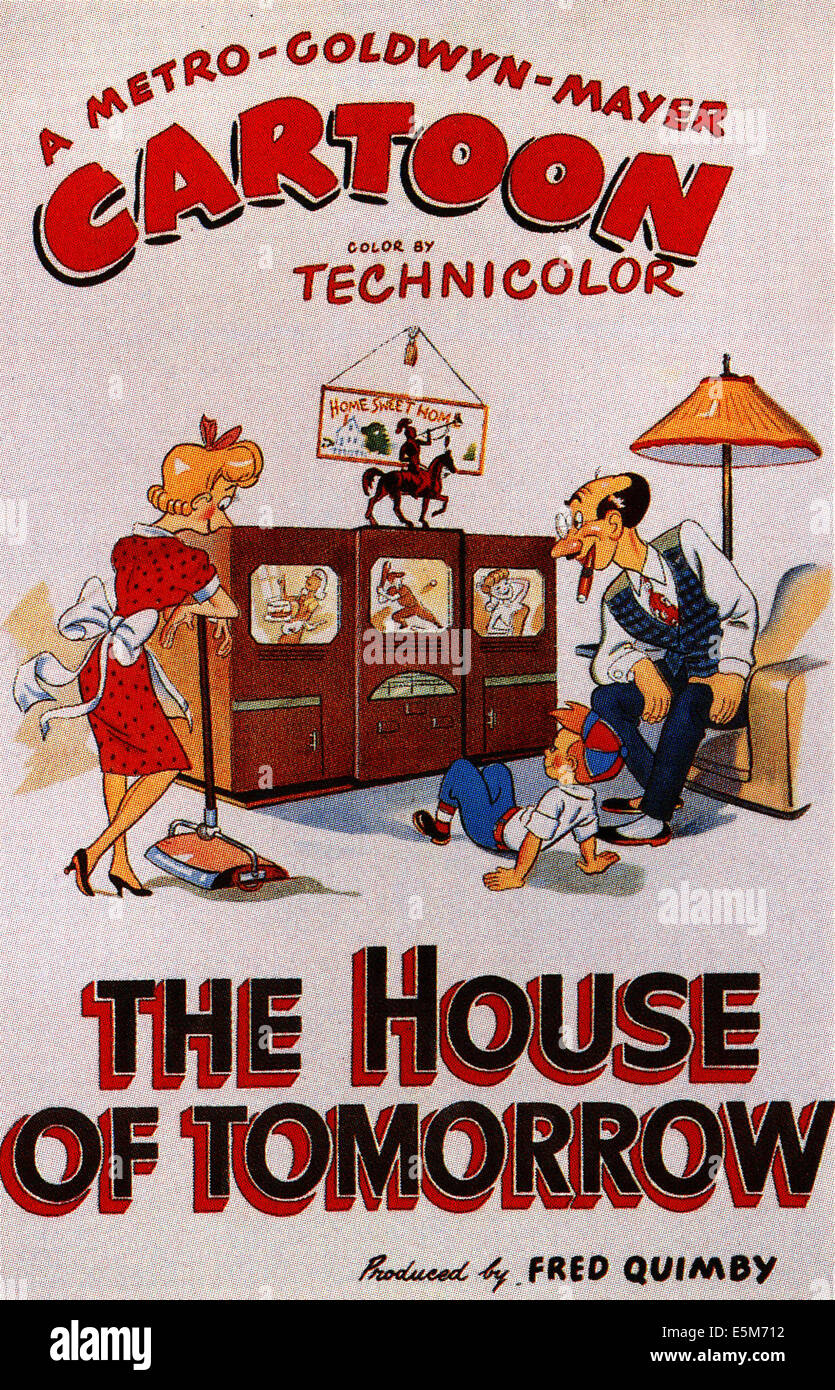 Das Haus von morgen, Plakatkunst für Tex Avery animierter Kurzfilm, 1949 Stockfoto