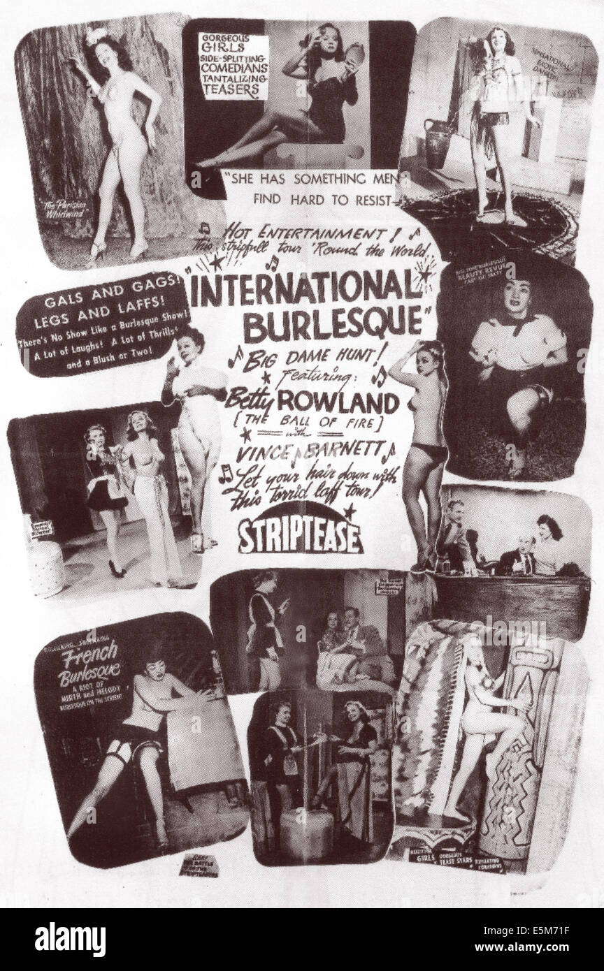 INTERNATIONALEN BURLESQUE, 1950 Stockfoto