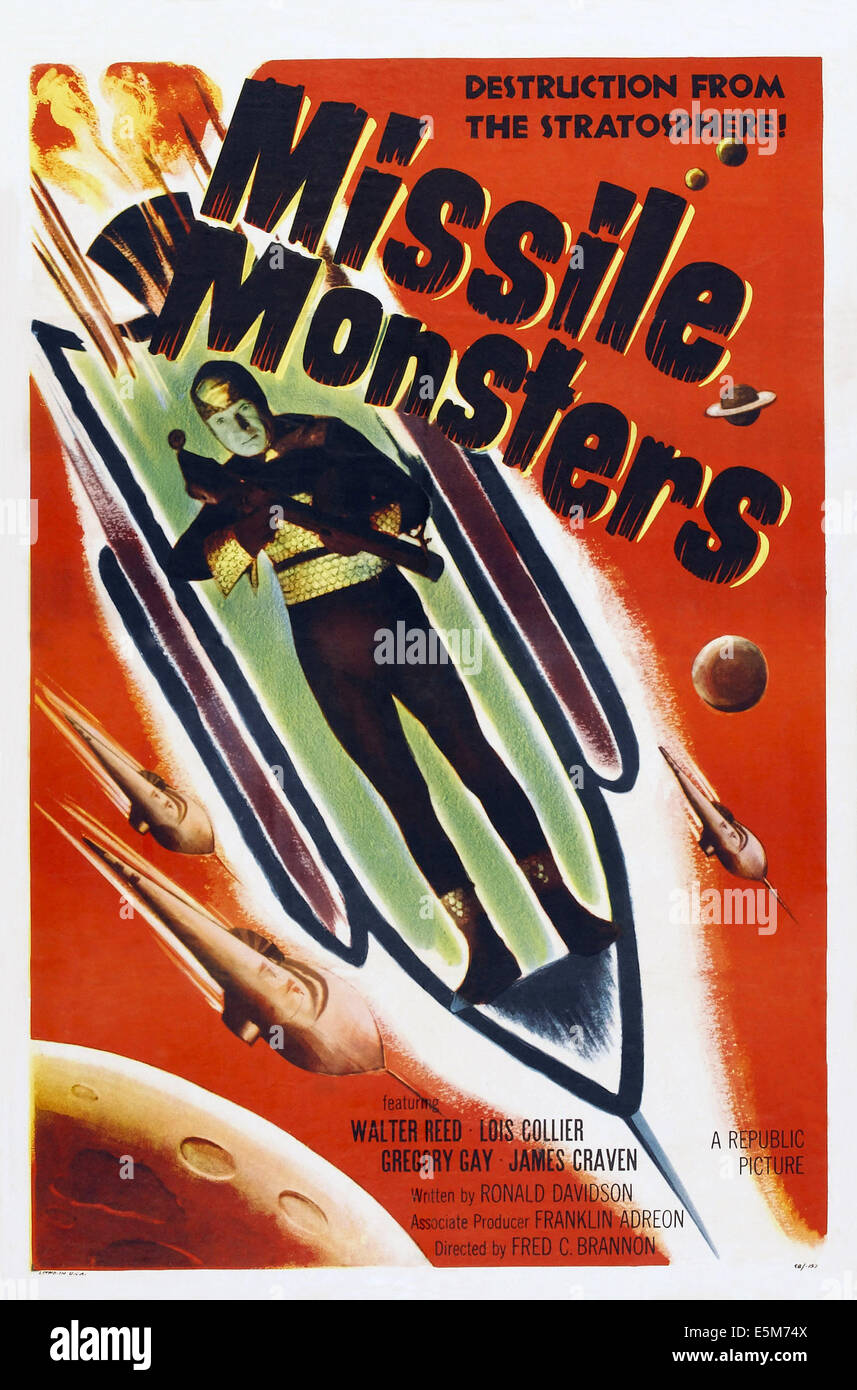 Rakete Monster, US Plakatkunst, 1958 Stockfoto