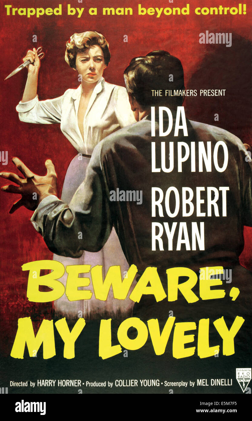 Hüten Sie sich vor, meine schöne, Ida Lupino, Robert Ryan, 1952 Stockfoto