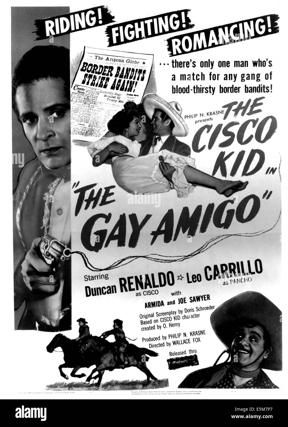 DIE GAY-AMIGO, Duncan Renaldo, Armida, Leo Carrillo, 1949 Stockfoto