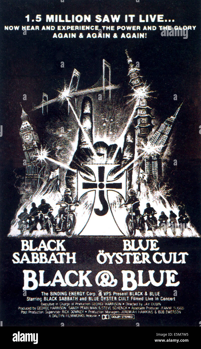BLACK AND BLUE, Filmplakat, 1980 Stockfoto