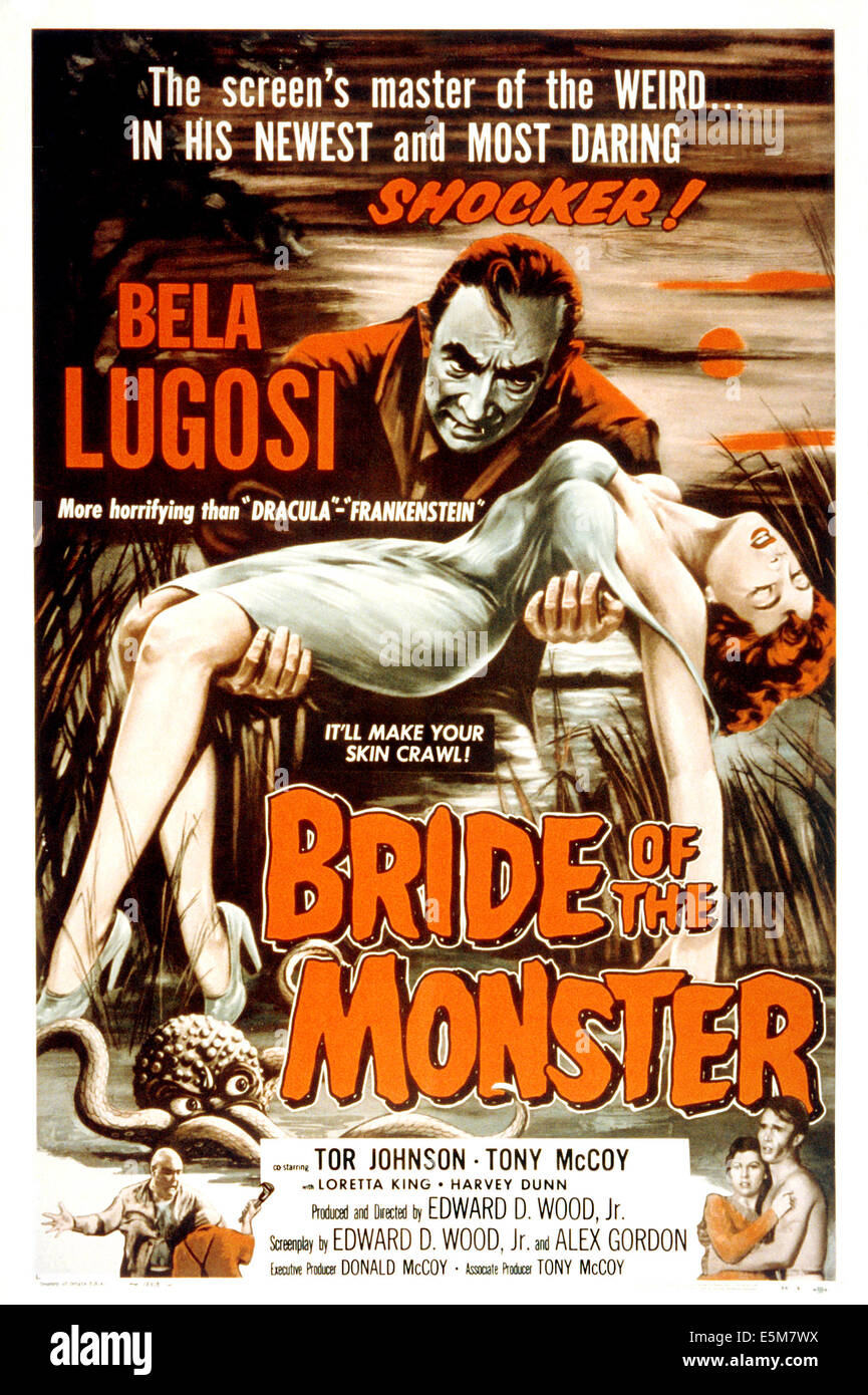 BRIDE OF THE MONSTER, Bela Lugosi, 1955 Stockfoto