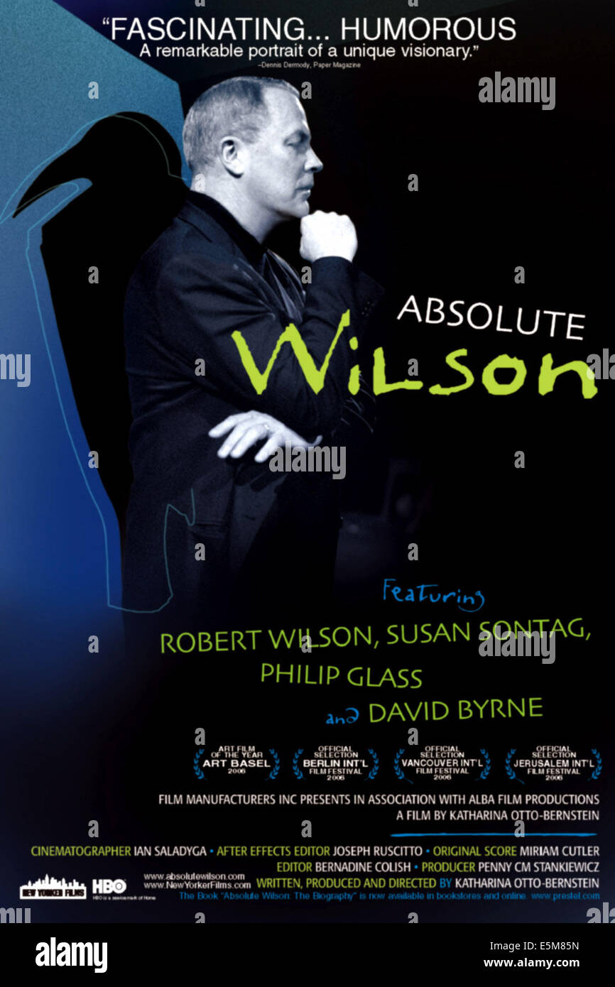 ABSOLUTE WILSON, Robert Wilson, 2006. © New Yorker Filme/Courtesy Everett Collection Stockfoto