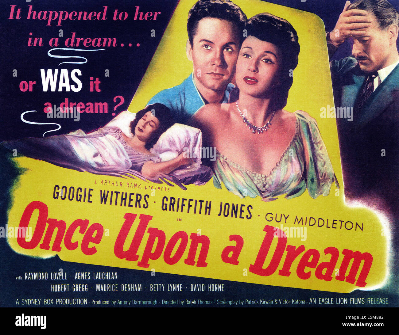 EINMAL auf A DREAM, von links: Googie withers, Griffith Jones, Googie Withers, Guy Middleton, 1949 Stockfoto