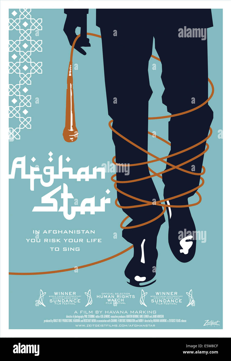 AFGHAN STAR, US Plakatkunst, 2009 © Zeitgeist Filme/Courtesy Everett Collection Stockfoto