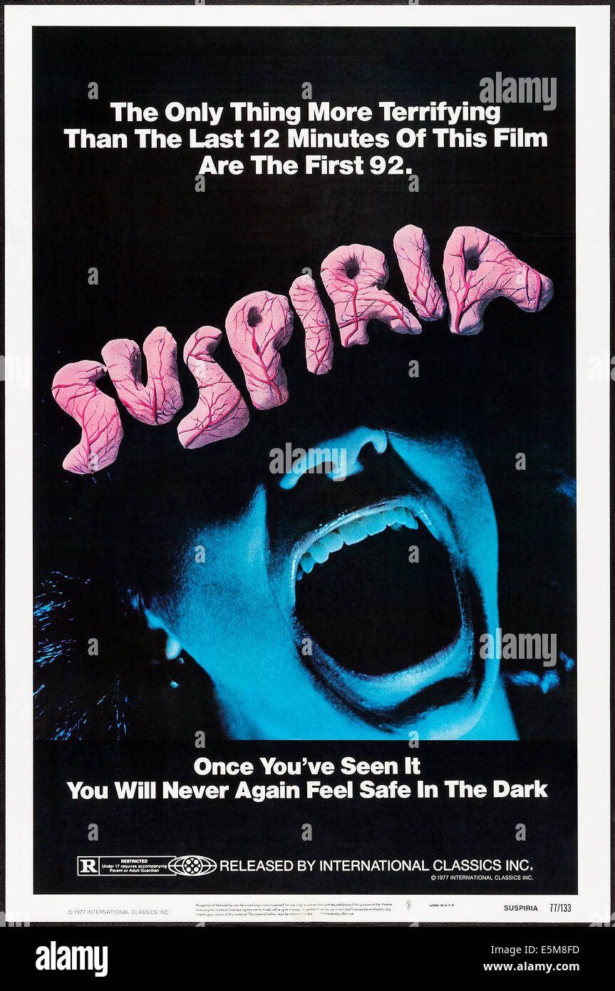 SUSPIRIA, Plakat, 1977 Stockfoto