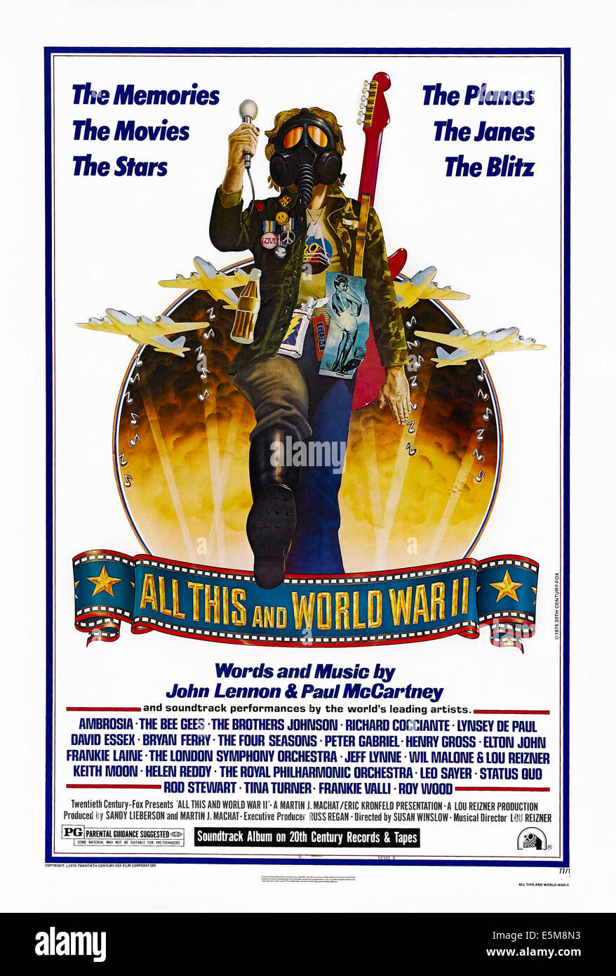 ALLE TIHS und dem zweiten Weltkrieg, Plakatkunst, 1976, TM und Copyright © 20. Century Fox Film Corp. Alle Rechte vorbehalten. / Höflichkeit Stockfoto