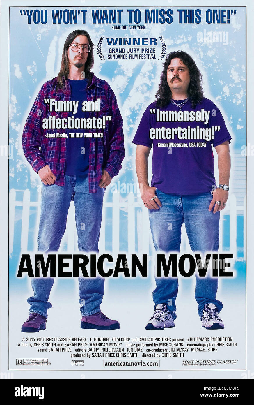 AMERIKANISCHER Film (aka amerikanischer Film: THE MAKING der NORTHWESTERN), US-Plakat-Kunst, von links: Mark Borchardt, Mike Schank Stockfoto