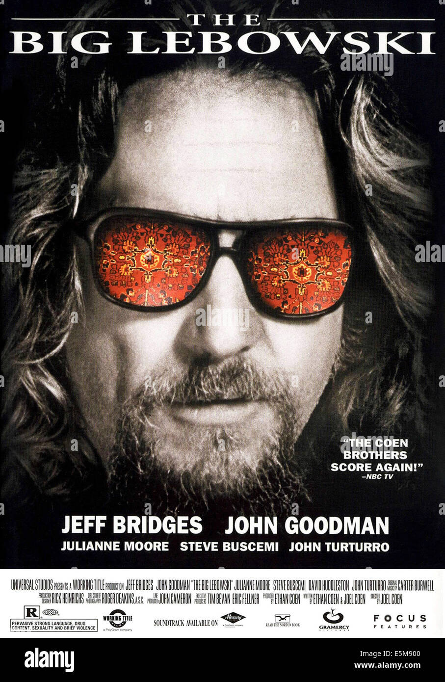 THE BIG LEBOWSKI, Jeff Bridges, 1998. © Gramercy Bilder/Courtesy Everett Collection Stockfoto