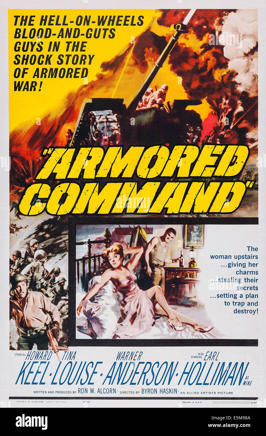 ARMORED COMMAND, Plakatkunst, 1961 Stockfoto
