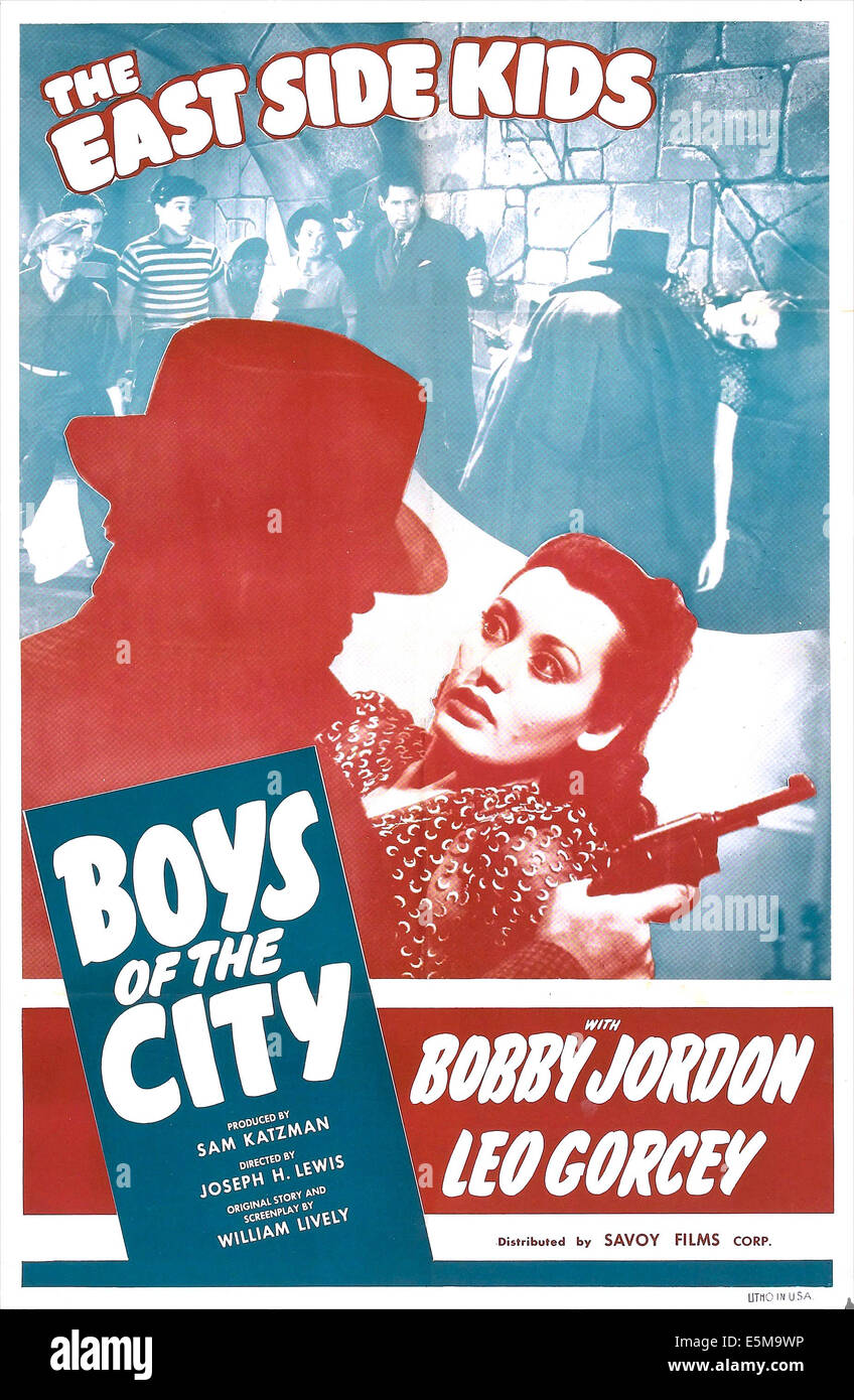 BOYS OF THE CITY, US-Plakat, Inna Gest, 1940 Stockfoto