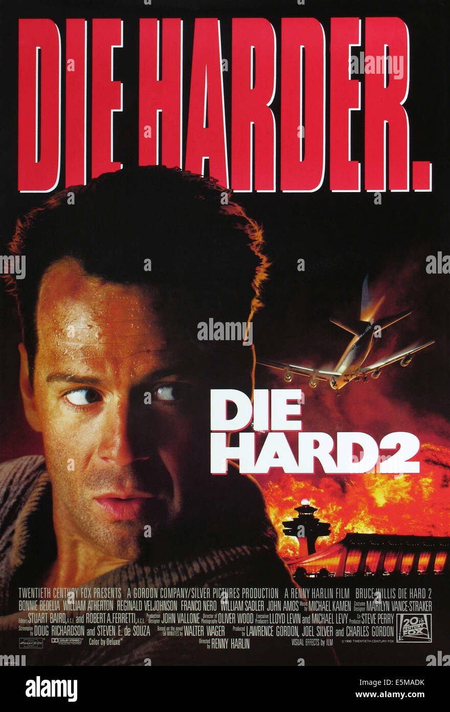 Stirb langsam 2, Bruce Willis auf Plakatkunst, 1990, TM und Copyright © 20. Century Fox Film Corp. Alle Rechte vorbehalten. / Höflichkeit Stockfoto