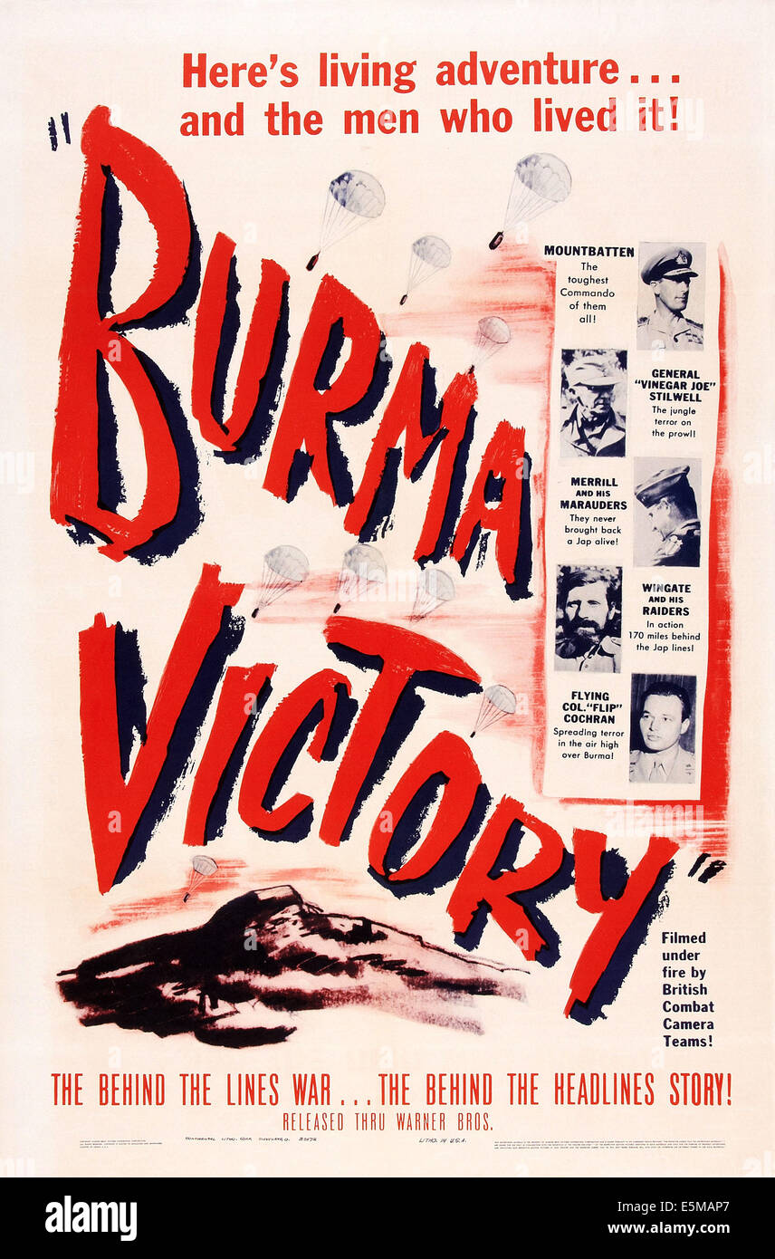 BURMA Sieg, Plakatkunst, 1946 Stockfoto