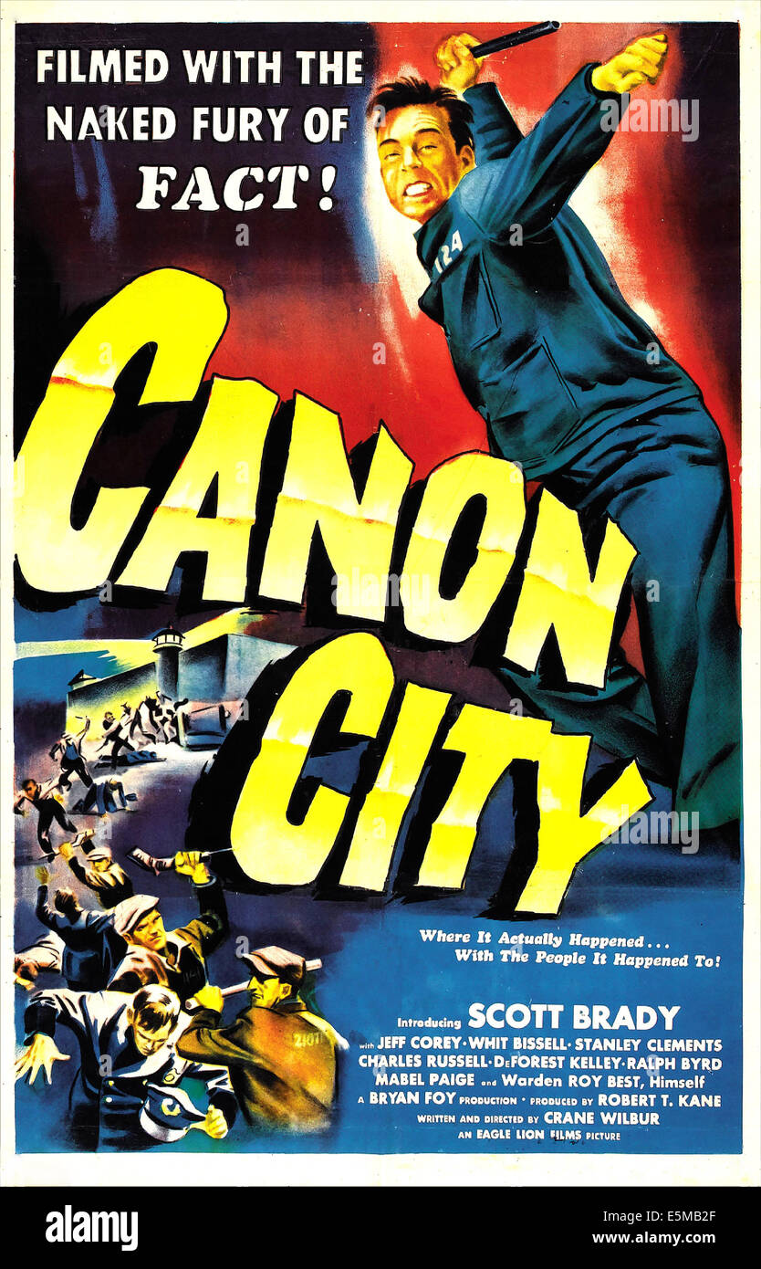 CANON CITY, US-Plakat, Scott Brady, 1948 Stockfoto
