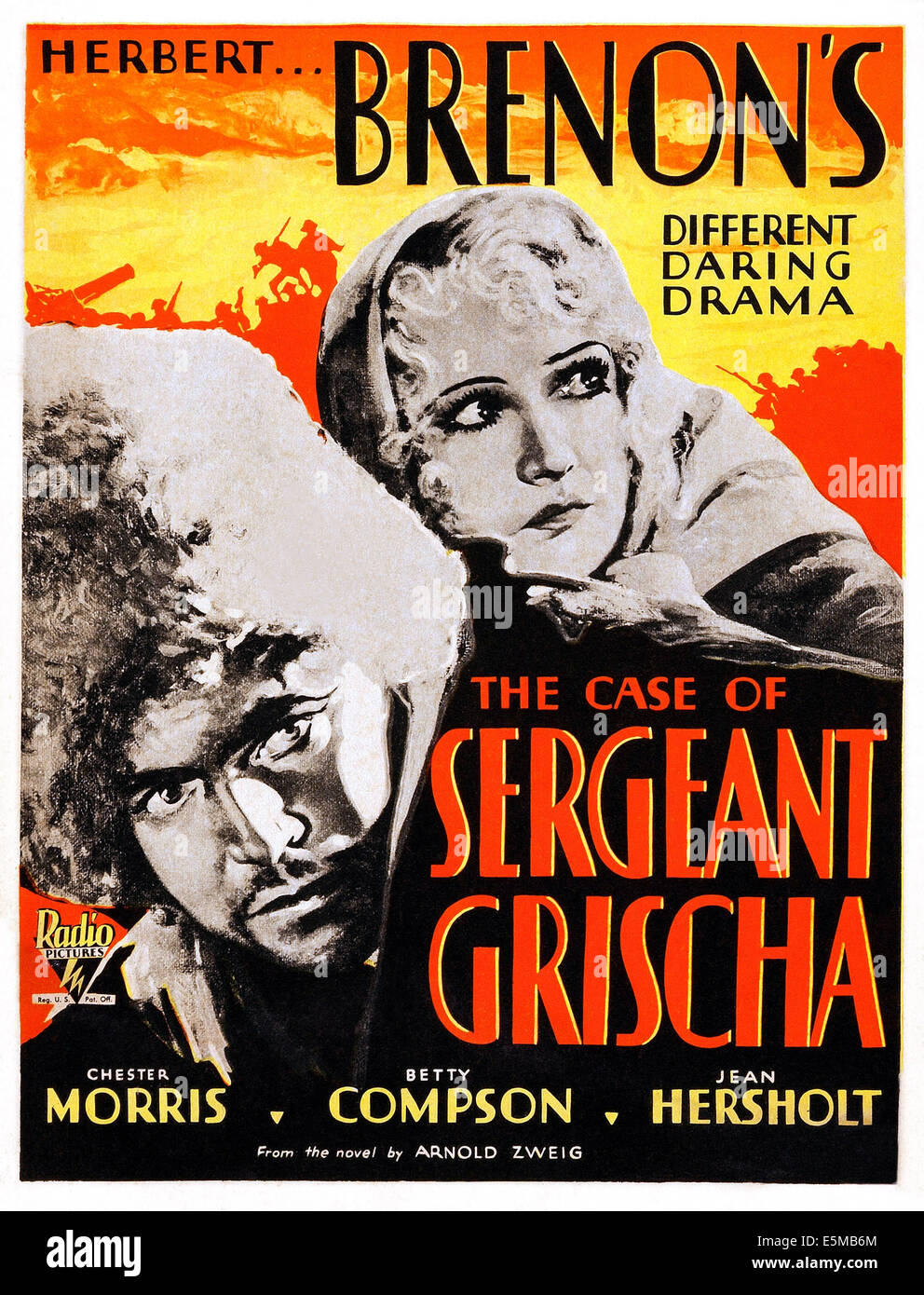 DER Fall von SERGEANT GRISCHA, US-Plakat-Kunst, von links: Chester Morris, Betty Compson, 1930 Stockfoto