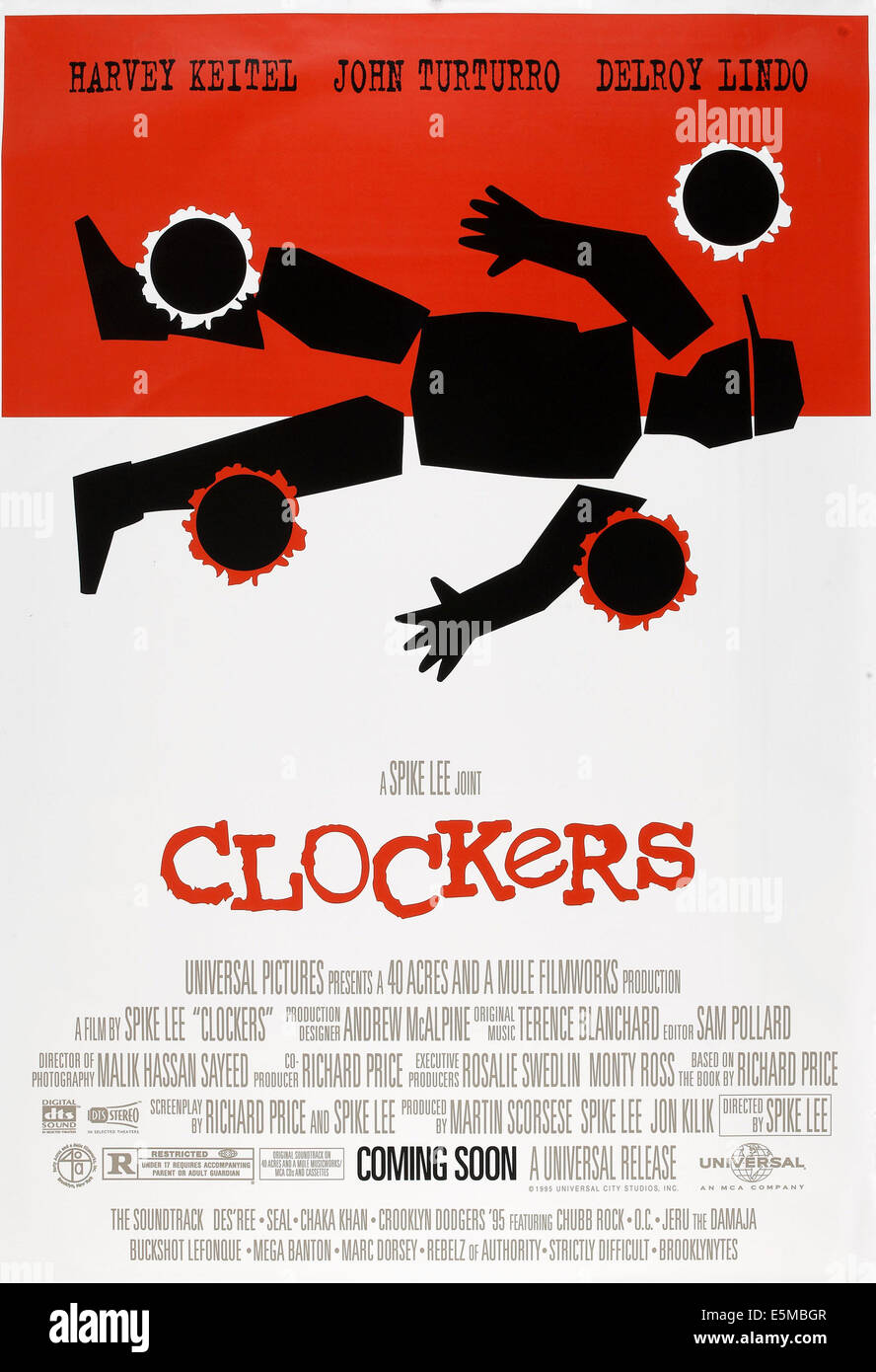 CLOCKERS, U.S. voraus Plakatkunst, 1995. © Universal/Courtesy Everett Collection Stockfoto