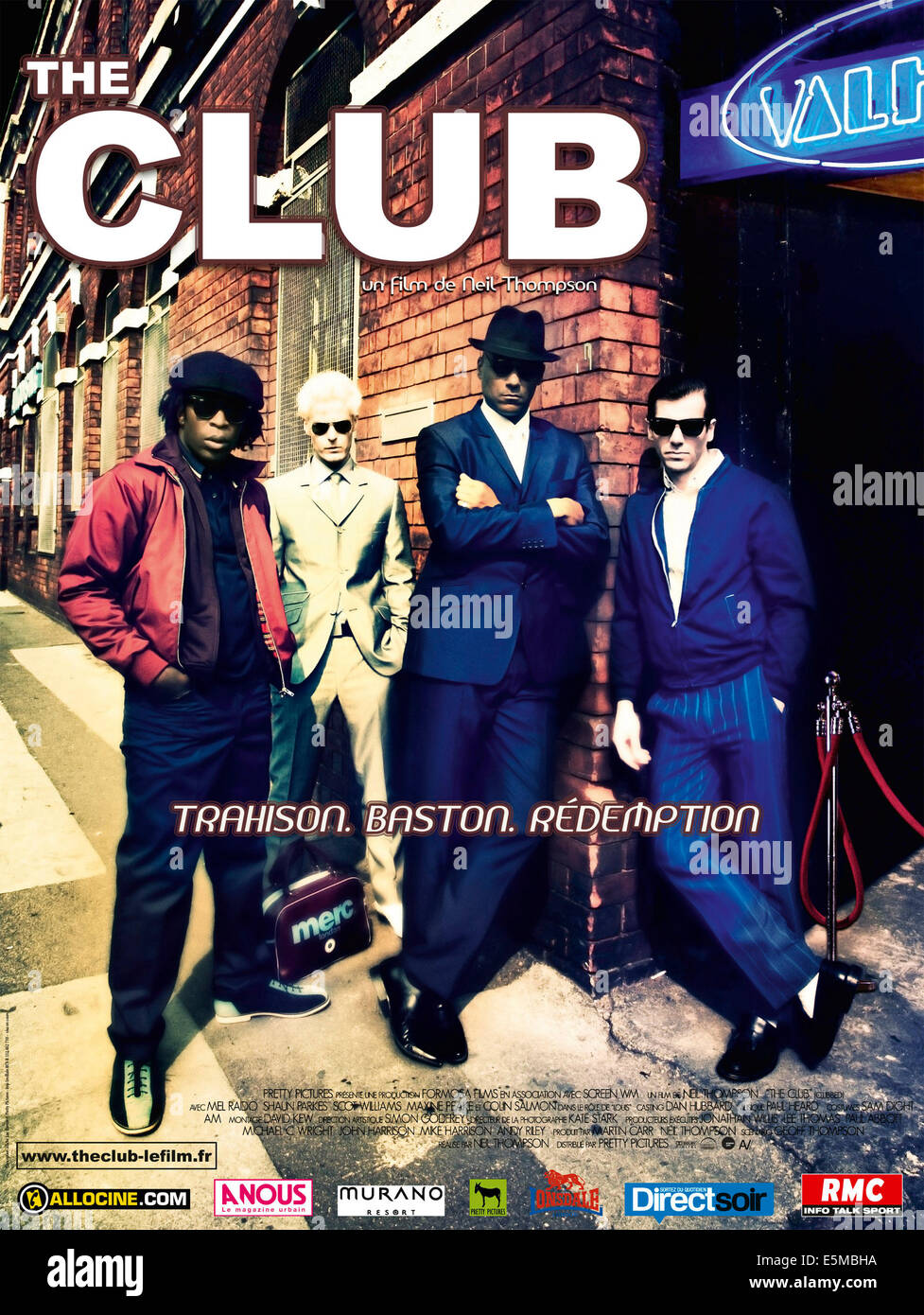 CLUBBED (aka THE CLUB), französische Plakatkunst, von links: Shaun Parkes, Scot Williams, Colin Salmon, Mel Raido, 2009. Stockfoto