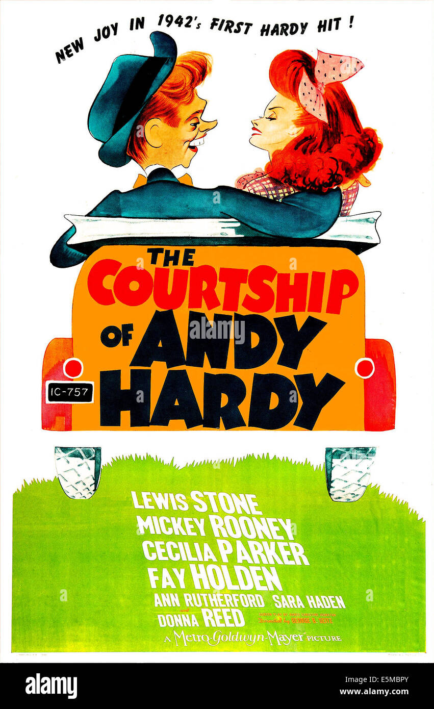 DIE Balz des ANDY HARDY, US-Plakat, von links: Mickey Rooney, Donna Reed, 1942 Stockfoto