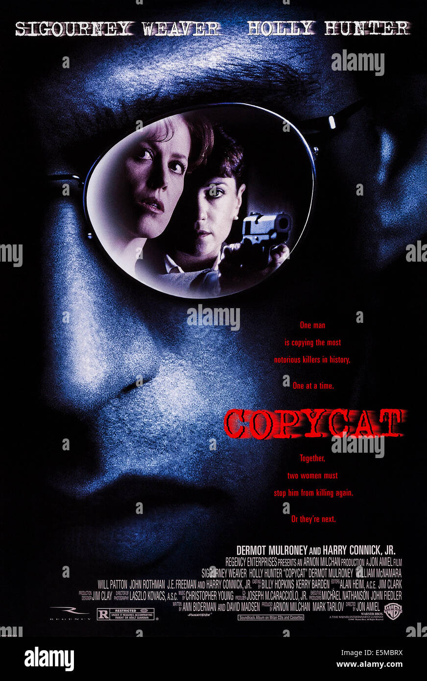 Harry Copycat COPYCAT, US-Plakat, Harry Connick Jr., im Kreis von links: Sigourney ...