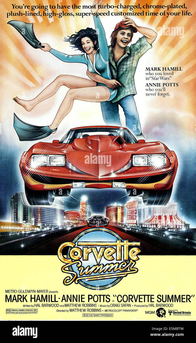 CORVETTE-Sommer, von links, Annie Potts, Mark Hamill, 1978, © MGM/Courtesy Everett Collection Stockfoto