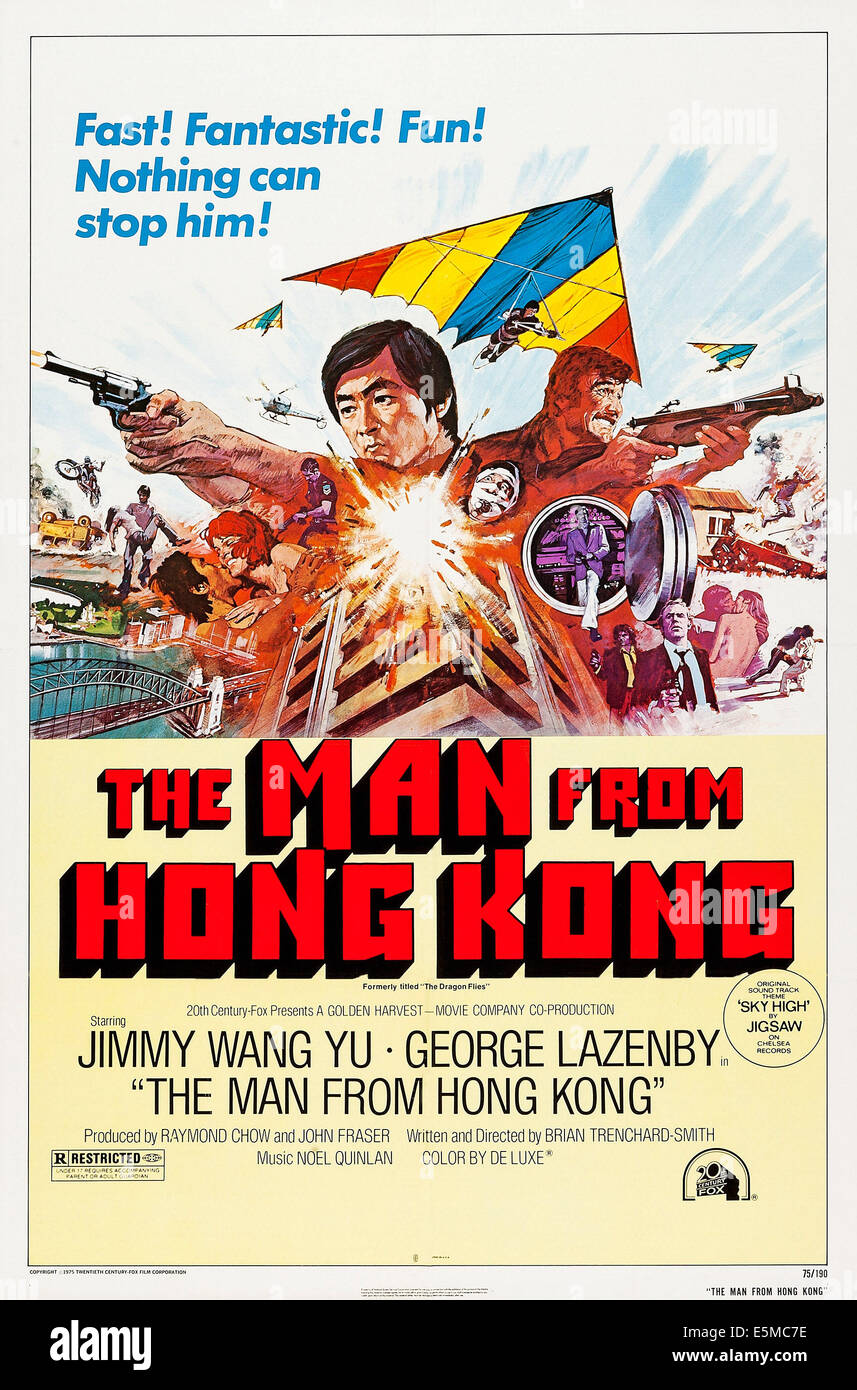DER Mann aus HONG KONG, (aka Libellen), US-Plakat, von links: Jimmy Wang Yu (aka Yu Wang), George Lazenby, 1975 Stockfoto