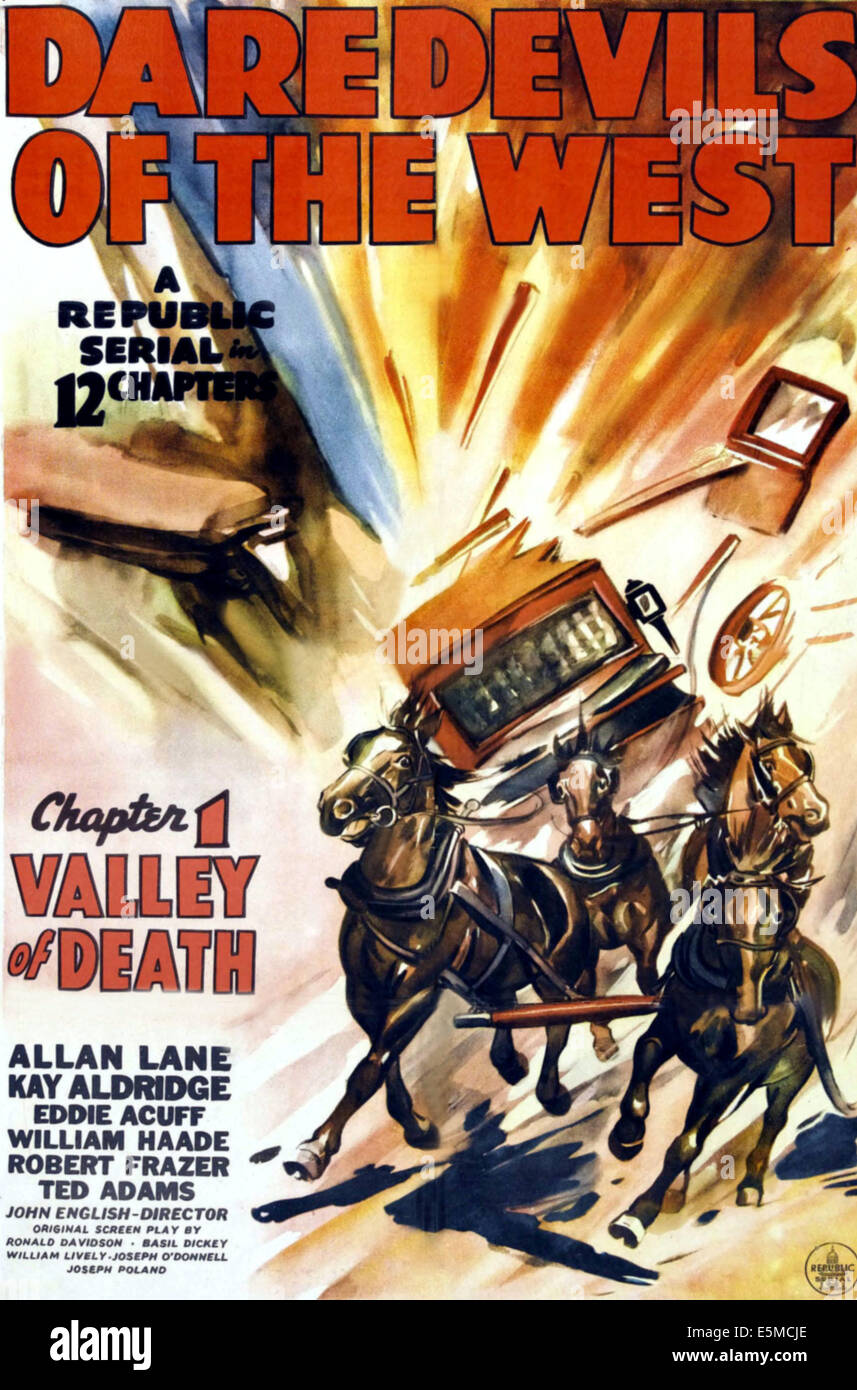 Draufgänger des Westens, Plakatkunst, 1943 Stockfoto