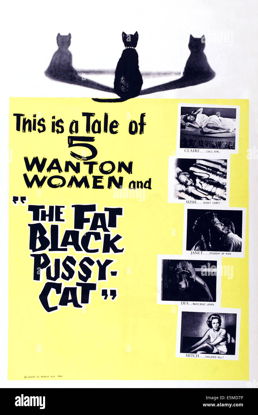 FAT BLACK PUSSYCAT, US Plakatkunst, 1963 Stockfoto