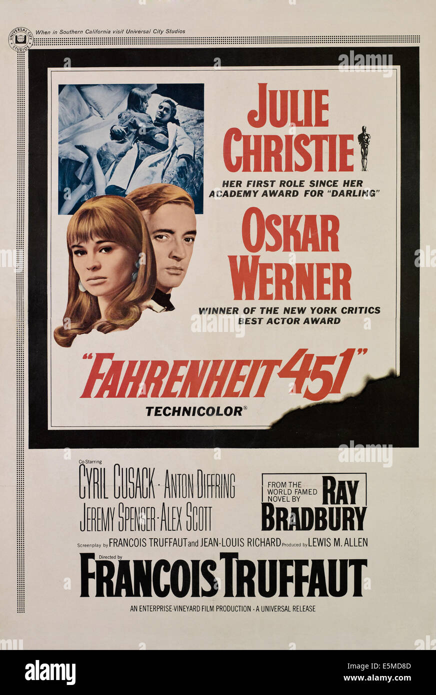 FAHRENHEIT 451, von links, Julie Christie, Oskar Werner, 1966 Stockfoto