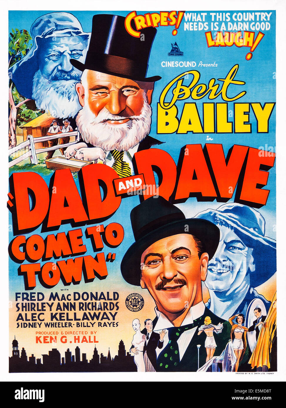 DER Bauer geht zu Stadt, (aka Papa und DAVE kommen TO TOWN), US-Plakat-Kunst, top: Bert Bailey, 1938 Stockfoto